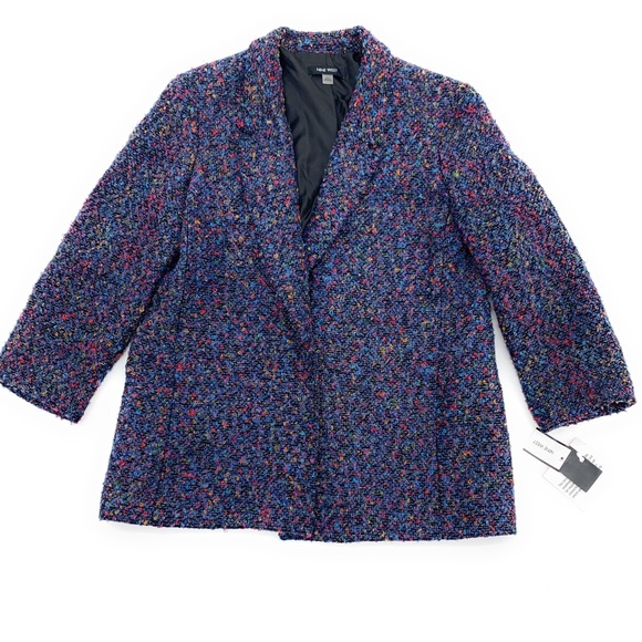 Nine West Jackets & Blazers - 4/$25 Nine West Purple Tweed Night Sky Jacket New